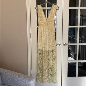 Yellow maxi dress